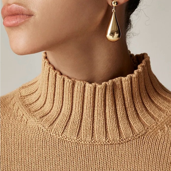 J. Crew cotton Turtleneck Sweater, beige, size S - Picture 3 of 8